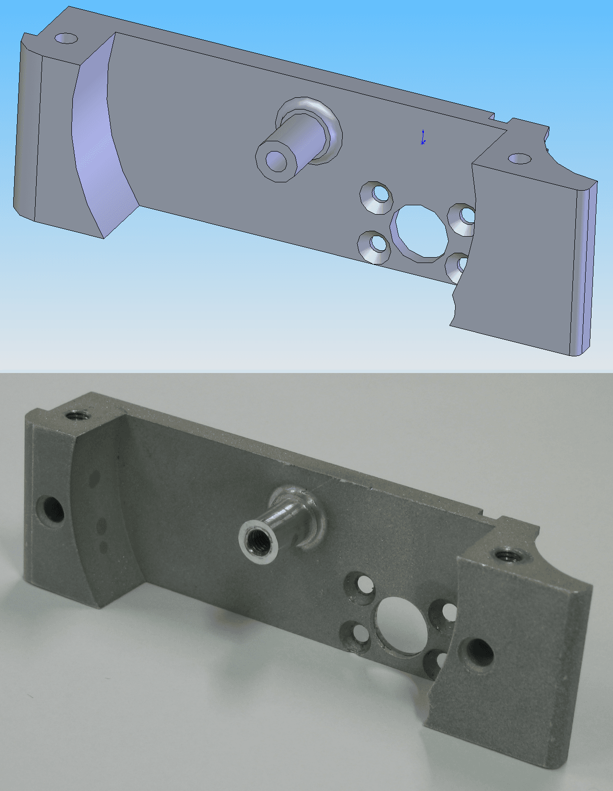 Pieza metálica mecanizada CNC (imagen referencial)